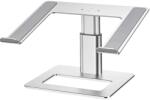 Smarto Stand laptop ergonomic Smarto A60, fabricat din aluminiu, portabil, compatibil cu laptopuri de la 10 la 15.6 inch, dimensiuni 29, 5*24.5*12.5 cm reglabil , argintiu (sid585) Suport laptop