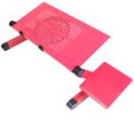 Tronsmart Masuta laptop Tronsmart YL-805 inaltime reglabila, din aluminiu cu sistem ventilatie tip coller USB , 3 picioare, suport reglabil mouse, 42 x 26 cm, roz (sid629) Suport laptop