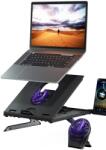 Trosmart Stand pentru laptop Tronsmart HY-AP9001 cu ventilator detasabil, ergonomic care asigura o ventilare eficienta si un unghi de inclinare reglabil, compatibil cu dimensiuni ale ecranului pana in 15, 6 in Suport laptop