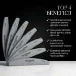 Duchesse Nails Set 20 Buffer Profesional Unghii, Semiluna, Granulatie 150/220 (DCH43)