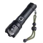 Asafee Lanterna LED Asafee SK1909 Ultra-Bright, 30w din aluminiu, sursa XHP70.2 , profesionala, focus ajustabil, acumulator 18650 inclus, rezistenta la apa, incarcare USB, 3500 lumeni, 5 moduri lumina, negru