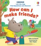 Usborne Lift-the-flap First Questions and Answers How can I make friends? - Carte cu clapete pentru copii 4+ ani, Usborne (9781805075752)