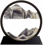 Arvada Decoratiune casa, birou tip clepsidra, Arvada® Minimaluxe sticla/nisip 3D, 18X19, 5 cm, alb/negru (sid944)