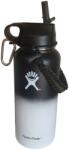 Hydro Flask Sticla de apa Hydro Flask din otel inoxidabil si izolata in vid cu capac sistem de prindere si pai 946 ml , alb/negru (sid89)