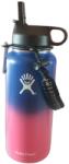 Hydro Flask Sticla de apa Hydro Flask din otel inoxidabil si izolata in vid cu capac, sistem de prindere si pai 946 ml, albastru roz (sid508)