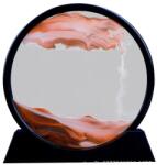  Decoratiune casa, birou tip clepsidra, sticla/nisip 3D, 26x27 cm, rosu/negru (sid72)