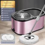  Set galeata mop cu centrifuga si rotatie 360 de grade din inox inoxidabil, Arvada MagicClean, galeata ovala, dimensiuni 42x26x22cm finisaj lucios si orificiu de scurgerea a apei cu 4 rezerve culoare a