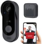 MBSTAR Sonerie video wireless inteligenta, MBSTAR, rezolutie HD 720p, unghi 125°, audio bidirectional, Wi-Fi 2.4GHz, viziune nocturna, aplicatie dedicata, functie de partajare, baterie reincarcabila 1000 mAh