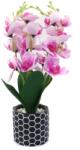 Ella Home Ghiveci Cu Flori Artificiale, Orchid, Roz, 32cm - Roz, Plastic, 32cm (2359)