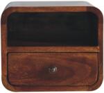 Artisan Furniture Noptieră cu nișă deschisă suspendată curbată finisaj castaniu extra mini (IN3901)