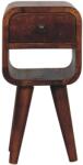 Artisan Furniture Noptieră joasă curbată finisaj castaniu extra mini (IN3912)