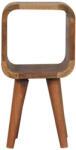 Artisan Furniture Noptieră curbată minimalistă finisaj stejar extra mini (IN3916)