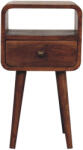 Artisan Furniture Noptieră cu nișă deschisă curbată finisaj caramel mini (IN3858)