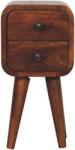 Artisan Furniture Noptieră curbată finisaj castaniu extra mini (IN3913)