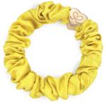 By Eloise London Gold Heart Silk Scrunchie culoare Mellow Yellow