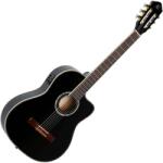 Ortega Guitars RCE145BK Pro 4/4 klasszikus gitár - Tömör lucfenyő / mahagóni, fekete