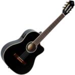 Ortega Guitars RCE141BK Pro 4/4 klasszikus gitár - Tömör lucfenyő / mahagóni, fekete