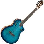 Ortega Guitars RTPDLX-FMA TourPlayer DeLuxe nylonhúros gitár - Habos juhar kék