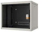 Legrand EVO12U6045P Evoline+ 19" 12U SZÉL: 600 MÉLY: 450 MAG: 626 MAX: 65kg levehető oldallapos üvegajtós szürke fali rack szekrény (EVO12U6045P) - digital24