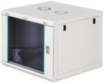 ASSMANN Dynamic-N DN-37106 19" 9U 474x600x600mm lapraszerelt üvegajtós szürke fali rack szekrény (DN-37106) - digital24
