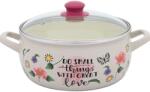 Metalac Cratita cu Capac Sticla Metalac Spring Email 5L Diametru 24CM Multicolor (380517)