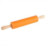 Original Deals szilikon sodrófa, forgó tengellyel, bambusz fa fogantyúkkal, tészta formázásához, prémium minőség és kivitel, 24, 5 cm, narancs (22AGL0800)