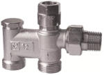 HERZ 2000 Bypass-test, egyenes kivitelű kétcsöves kétpontos radiátorszelep, 1/2" x G3/4 (1717501)