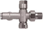 HERZ 1000 Bypass-test, sarok kivitelű kétcsöves kétpontos radiátorszelep, 1/2" x G3/4 (1718914)