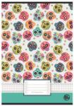 OPTISCHOOL Füzet, tűzött, A4, kockás, 32 lap, OPTISCHOOL, A4 „87-32, „Skull (NKOP8732S)