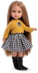 Guča Papusa fashion Penelope Athens, 33 cm, par blond drept, corp din vinil, cu outfit complet (GUC985) Papusa