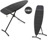 Brabantia Steam & amp; Ironing Board HRPZ vasalódeszka, gőzölő állvánnyá alakítható 1350x450mm - D méret, hőálló pihentető zóna, D=35mm fekete váz, farmer fekete huzat - 241420 (BR241420) Vasalódeszka