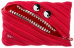 ZIPIT Penar cu fermoar, ZIPIT Grillz Monsters Jumbo - rosu cu dinti argintii (ZP-197711) Penar