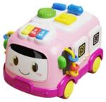 Raya Toys Jucărie muzicală pentru bebeluși 6 în 1 Raya Toys - Bus multifuncțional, roz (503125255)