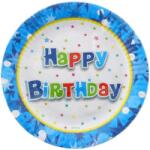 Godan Хартиена чиния Happy Birthday! - синя, 6 броя