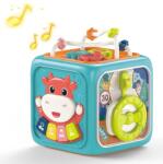 Raya Toys Jucărie pentru bebeluși 6 în 1 Raya Toys - Cub multifuncțional cu muzică și lumini, verde mentă (503123104)