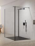 NEW TRENDY New Modus Black perete cabină de duș walk-in 80 cm negru mat/sticla transparentă EXK-0078 (EXK0078)