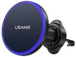 USAMS CD277 Autós tartó szellőzőre 360° mágneses 15W wireless fekete CD277ZJ01 (CD277ZJ01)
