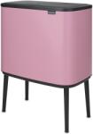 Brabantia Bo Touch Bin nyomófedeles szelektív hulladékgyűjtő, magasított, lábakon álló, műanyag tartály, 11+23L - X+J méret, acél, rózsaszín-lila - 255328 (BR255328)