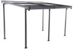  Pergola, antracit, 400 x 297 cm, magasság: 267 cm, alumínium szerkezet, integrált tetőrendszerrel, beépített ereszcsatornával, UV- és időjárásálló, karbantartásmentes kivitelű (2NAB3117)