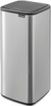 Brabantia Bo Touch Bin nyomófedeles hulladékgyűjtő, karcsú, négyzetes forma, műanyag tartály, 30L - O méret, r. m. acél, selyem matt ujjlenyomatmentes - 238246 (BR238246)