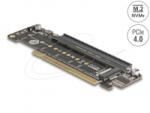 Delock PCI Express 4.0 x16 riser kártya 2 x M. 2 M kulcsos NVMe foglalattal - sávszétválasztással (41802) (41802) - aqua