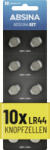 ABSINA Gombelem AG 13 1.5 V 10 db Alkáli mangán (401017) (401017)