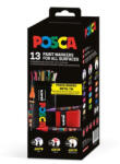 uni Dekormarker készlet, Posca fém dobozos, UNI "Posca", 13 különböző szín 13 db (TUPC13DBV) - fapadospatron