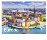 TopTimer Naptár, fali, TOPTIMER, "Európa (NKT09313U) - fapadospatron