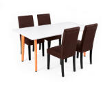 Leziter Set de sufragerie Verona 150 4+1, alb-maro (LN-102-15090-RE_LKE-BR_4)