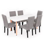 Leziter Set de sufragerie Verona 150 6+1, alb-gri (LN-102-15090-RE_LKE-GR_6)