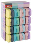 APLI Tolltartó, display, cipzáras, szilikon, kétszínű, APLI "Pastel", vegyes színek (szín nem választható) (LCA20647)