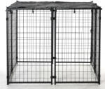 PawHut Kutyaketrec PawHut, Összecsukható, Acél, 141x141x113 cm, Fekete