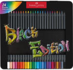 Faber-Castell Színes ceruza készlet, háromszögletű, fémdobozban, FABER-CASTELL "Black Edition", 24 különböző szín 24 db (TFC116425)