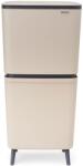 Brabantia SortUp Recycle Bin Hi 2 szintes szelektív hulladékgyűjtő torony lábakon felhajtható fedéllel 20+25L műanyag világos bézs 275005 BR275005 (BR275005)